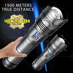 High Power Led Flashlight Super Bright Long Range Torch Rechargeable